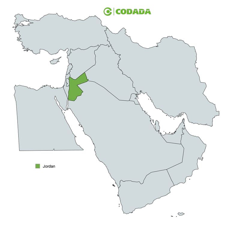 Map highlighting Jordan | CODADA