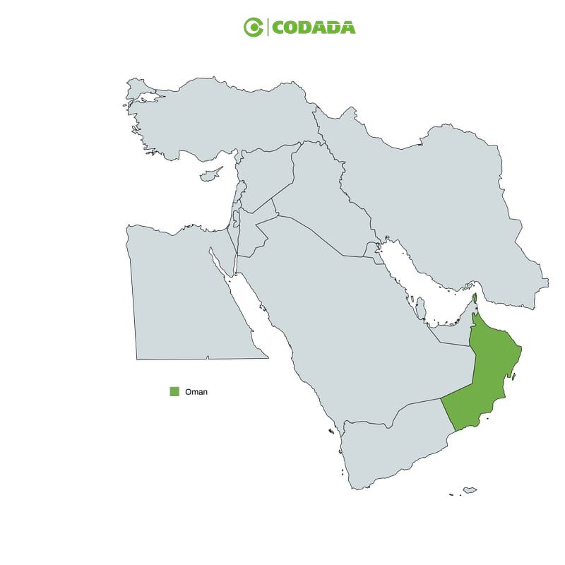Map highlighting Oman | CODADA