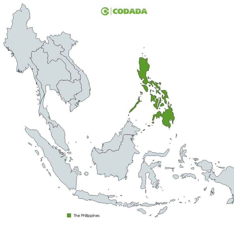 Map highlighting the Philippines | CODADA