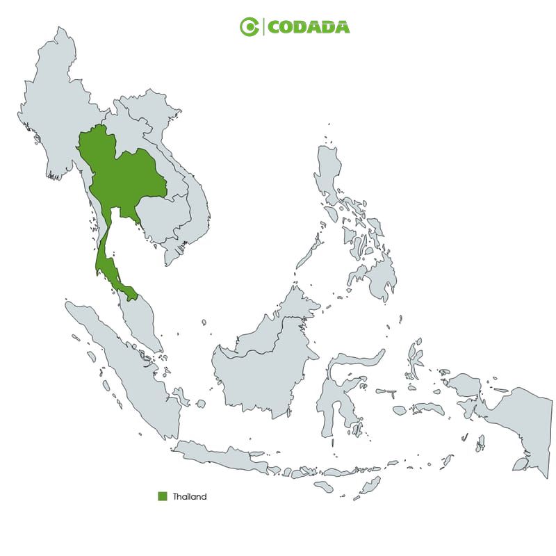 Map highlighting Thailand | CODADA