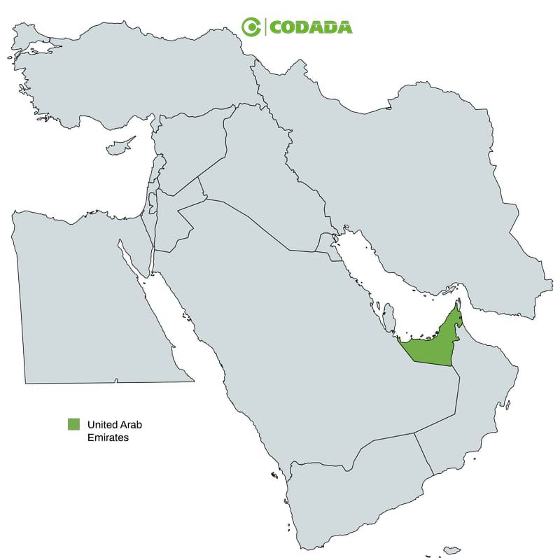 Map highlighting UAE | CODADA